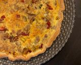 Une image de l'étape 5 de Quiche poivron/courgette au thon.