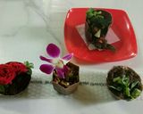 A picture of step 14 of Edible chocolate flower pot dessert.