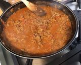 Une image de l'étape 10 de Farce/sauce au bœuf, courgette, tomates et oignon au bouillon de courge et cumin.