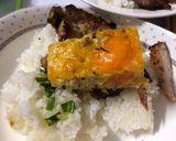 A picture of step 8 of Vietnamese Broken Rice with Grilled Pork Chop and Egg Meatloaf (Cơm tấm sườn chả trứng).