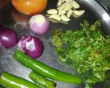 A picture of step 1 of Green chilli chutney.