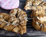 Foto langkah ke 12 dari resep Almonds Flaky Heart Shaped Bread #pr_tirotiii.