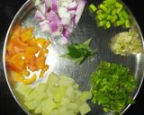 A picture of step 2 of Leftover sambhar with torai and kaddu / lukki.