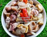 Foto langkah ke 4 dari resep Tumis Cumi Asin Tahu Bakso.