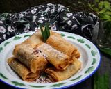 Foto langkah ke 4 dari resep Lumpia Pisang coklat.