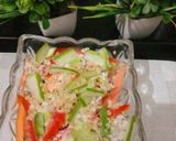 A picture of step 5 of Quinoa, cucumber salad with curd.