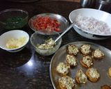 A picture of step 6 of Stuffed Italian spiced potato in spinach.