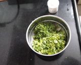 A picture of step 1 of Palak Vadi.