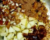 A picture of step 1 of Fruity masala chat.