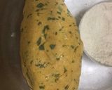 A picture of step 1 of Methi besan ke parathe methi na thepla.