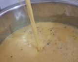 A picture of step 6 of Fulori Kadhi (UP style Pakoda Kadhi).