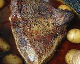 A picture of step 2 of Bison Brisket with Roasted Potatoes & Gravy.