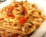 Foto langkah ke 5 dari resep Fettucini Tuna Pedas #BikinRamadanBerkesan.