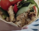 Gambar langkah 5 resipi Scramble egg wrap.