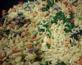 A picture of step 3 of Kale fried rice.