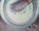 A picture of step 2 of No oven cheese pizza with wheat flour no yeast || pan pizza.