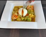 Foto del paso 10 de la receta: Huevos mollet, verdura y langostinos