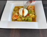 Foto del paso 10 de la receta: Huevos mollet, verdura y langostinos