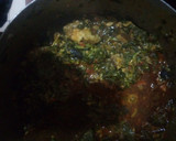 A picture of step 2 of Afang soup.
