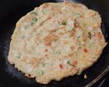 A picture of step 5 of Oats vegetable chillas.