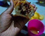 A picture of step 2 of Hotdog's in two ways and some fried potatoes.