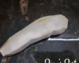 A picture of step 1 of Raw Banana and Bell Pepper Poriyal.