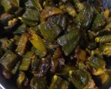 A picture of step 4 of Bhindi.
