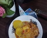 Foto langkah ke 5 dari resep Balado telur dan ubi kuah santan kental.