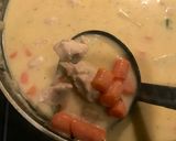 A picture of step 1 of Chicken potatoes soup.