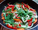 Foto langkah ke 4 dari resep Cah Buncis Wortel Paprika.