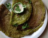A picture of step 5 of Mixed Millets and Veggies Dosa (with jowar, ragi, bajra flours and lentils).