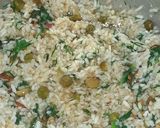 A picture of step 3 of Matar pulau with dill leaves.