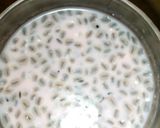 A picture of step 3 of 3 colour Jame shiri drink.