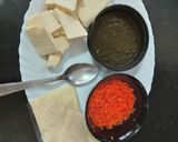 A picture of step 1 of Paneer carrot chattny sandwiches/ special republic day.