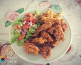 صورة لخطوة 3 من وصفة دجاج كريسبي🍗🍗 مقرمش من برا 😊😊 وطري من الداخل 🙄