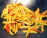 金沙南瓜炒年糕的食譜步驟5照片