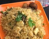 A picture of step 9 of Paneer Matar Pulao.