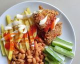 Gambar langkah 4 resipi Big Breakfast Gembira.