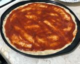 صورة لخطوة 3 من وصفة البيتزا الدجاج مع الفلفل البارد وزيتون وفطر 🍕🍕🍕😋