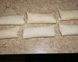 A picture of step 4 of Albacore Pea Chimichanga Salad.