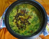 A picture of step 3 of Methi Dal with Bitter gourd seasoning.
