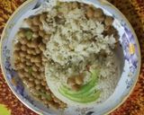 A picture of step 9 of Zeera rice with chana salan😊.