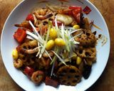 รูปขั้นตอนการทำที่ 11 ของ กุ้งผัดฮอยซินซอส