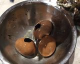 A picture of step 1 of Devilled Eggs.