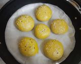 A picture of step 9 of No Oven Eggless Stuffed Sesame Bun.