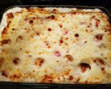 A picture of step 13 of Chicken Cordon Bleu Lasagna.