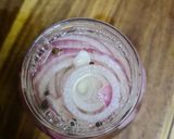 A picture of step 3 of Pickled red onion.