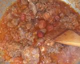 A picture of step 5 of Aloo bhukara(plum) mutton boneless karahi.