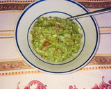 A picture of step 2 of Guacamole🥑🍅🧅.