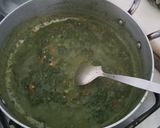 A picture of step 3 of لہسنی پالک.